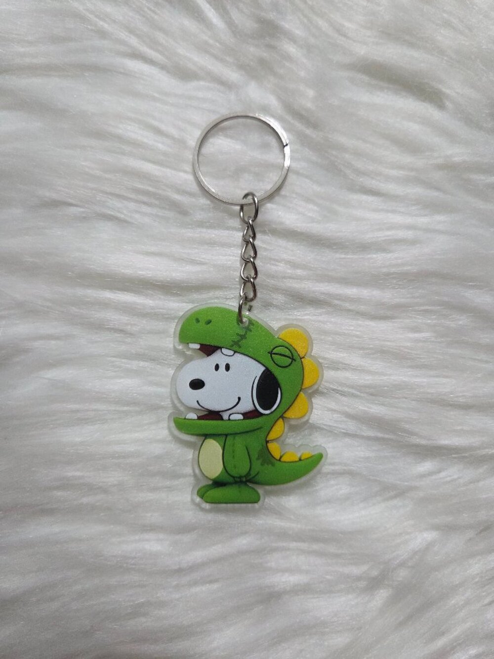 Snoopy Dinosaur Keychain